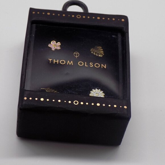 Thom Olson Watch Charms for Band Flower Floral Leaf Set of 4 new in box - Picture 5 of 5